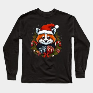 Red Panda Christmas Long Sleeve T-Shirt